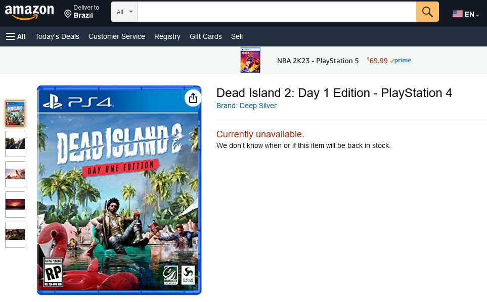 OFERTA: Jogo Dead Island 2, Day One Edition, Mídia Física, PS5 por