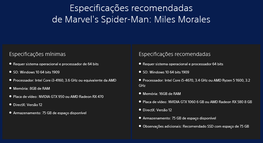 Spider-Man Miles Morales chega em novembro; veja requisitos para