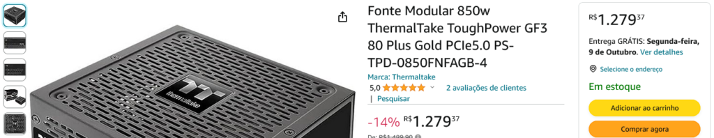 Algumas opções de fontes padrão PCIe 5.0 para usar com a placa de vídeo RTX  4080 - Mão de Vaca Descontos - Cashback, Cupons e Promoções